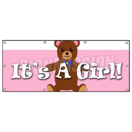 Signmission ITS A GIRL! BANNER SIGN birth pregnant hospital welcome home B-96 Its A Girl